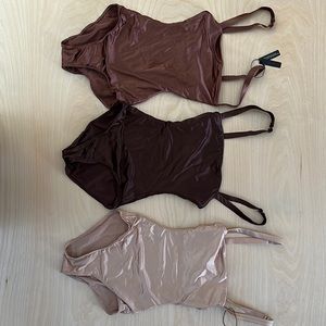 Skims satin bodysuits